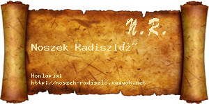 Noszek Radiszló névjegykártya